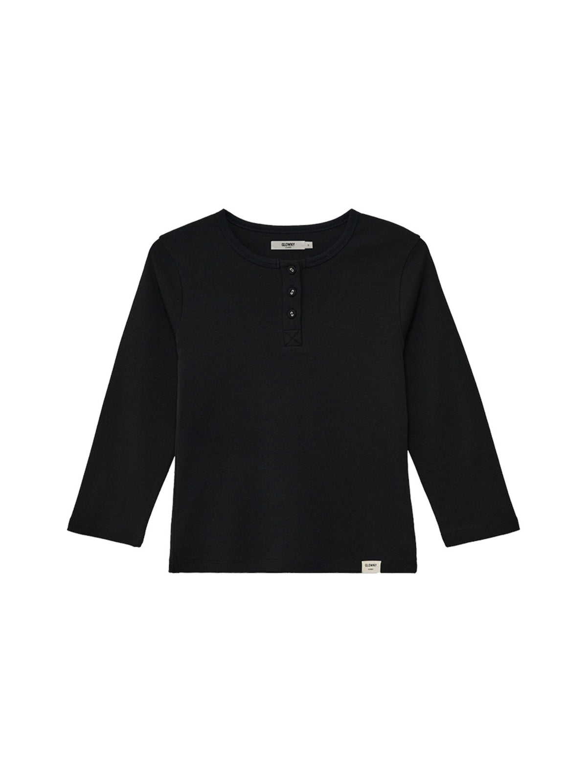 GLOWNY 3/4 Button Fly Tee (Black)