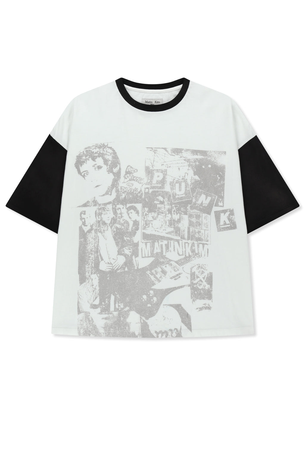 Matinkim Matin Punk Graffiti Top For Men IN White