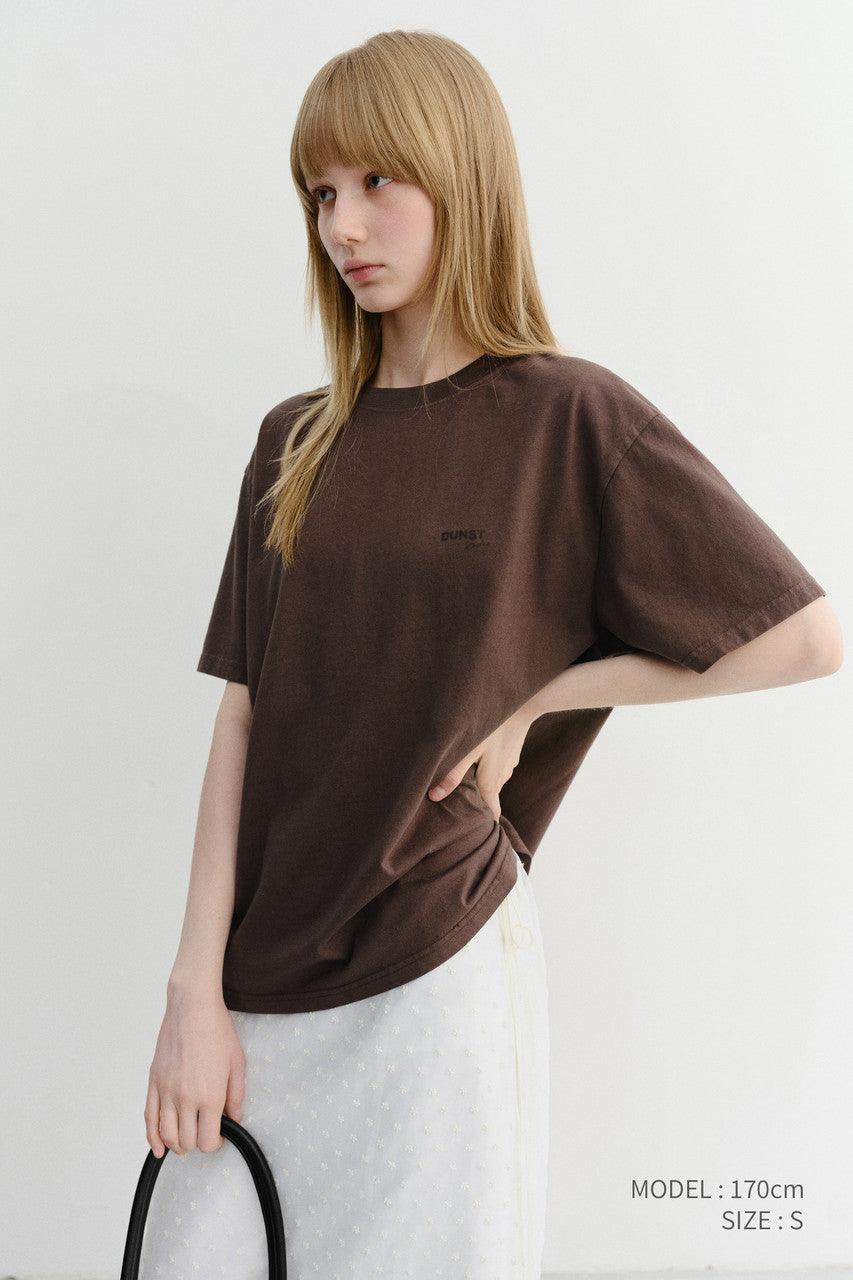 Dunst Unisex Garment Dyed T-Shirt Brown