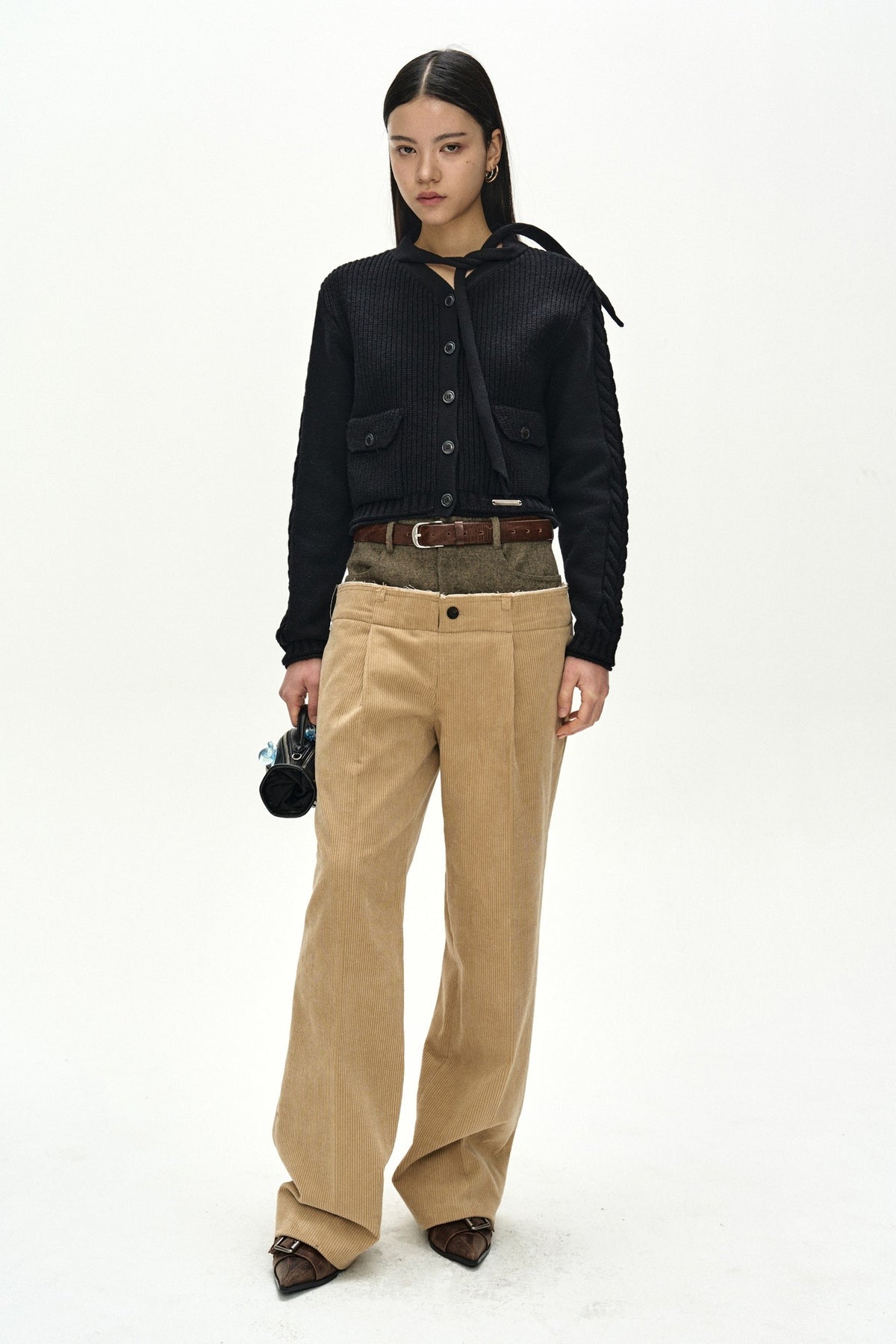 Andersson Bell Herringbone-Waist Corduroy Trousers