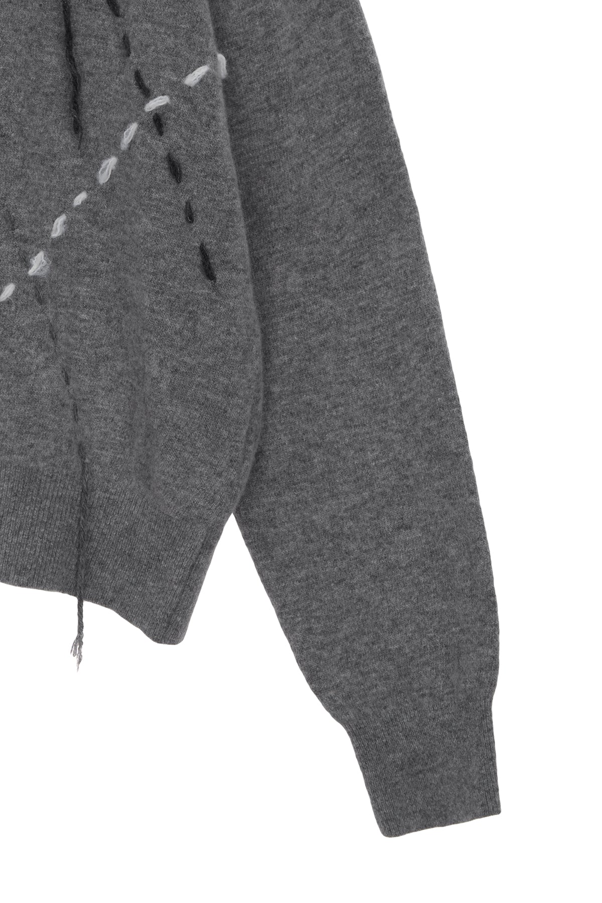 [matinkim] ARGYLE STITCH CARDIGAN IN GREY