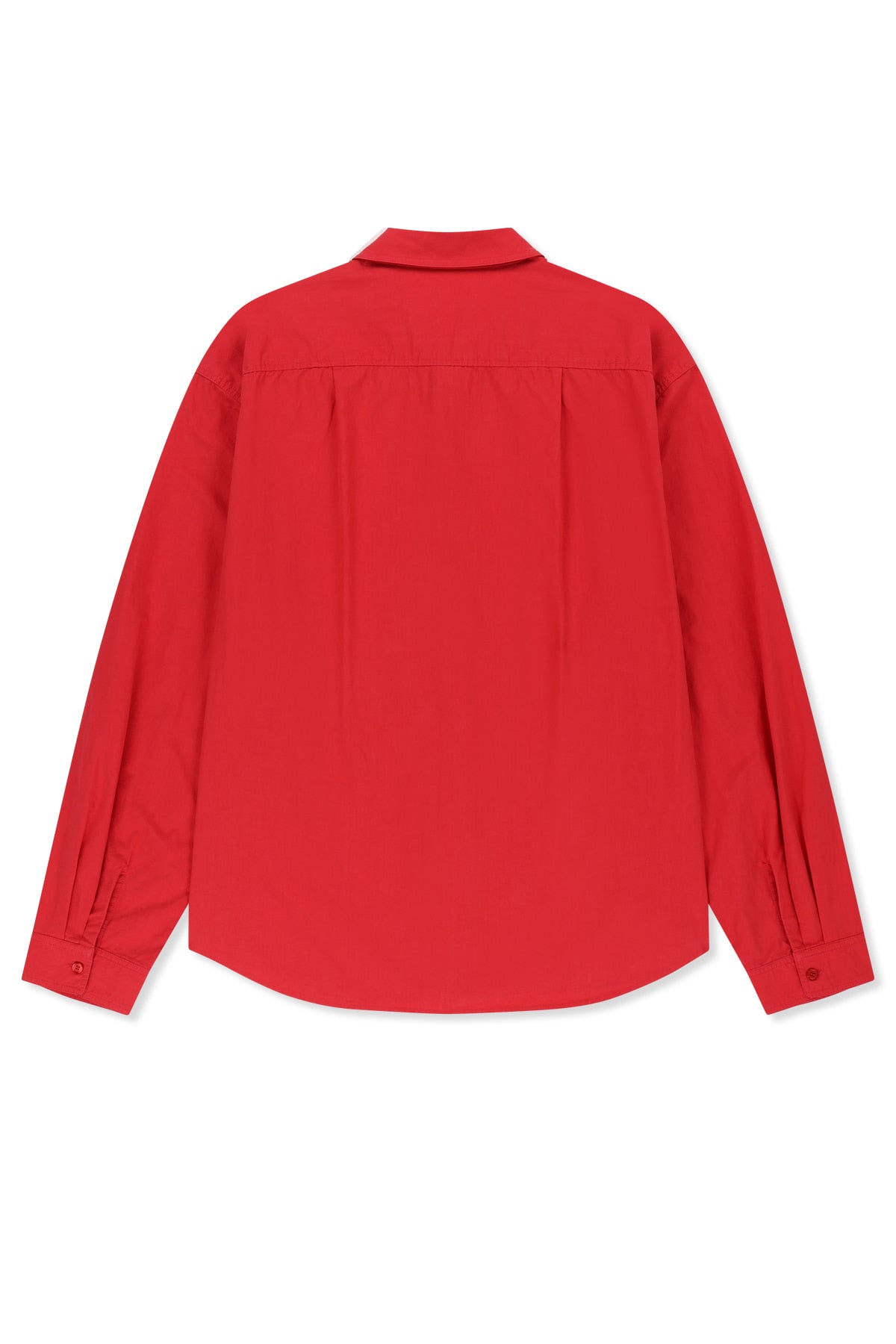 Matinkim Washed Cotton Pocket Shirt For Men IN Red