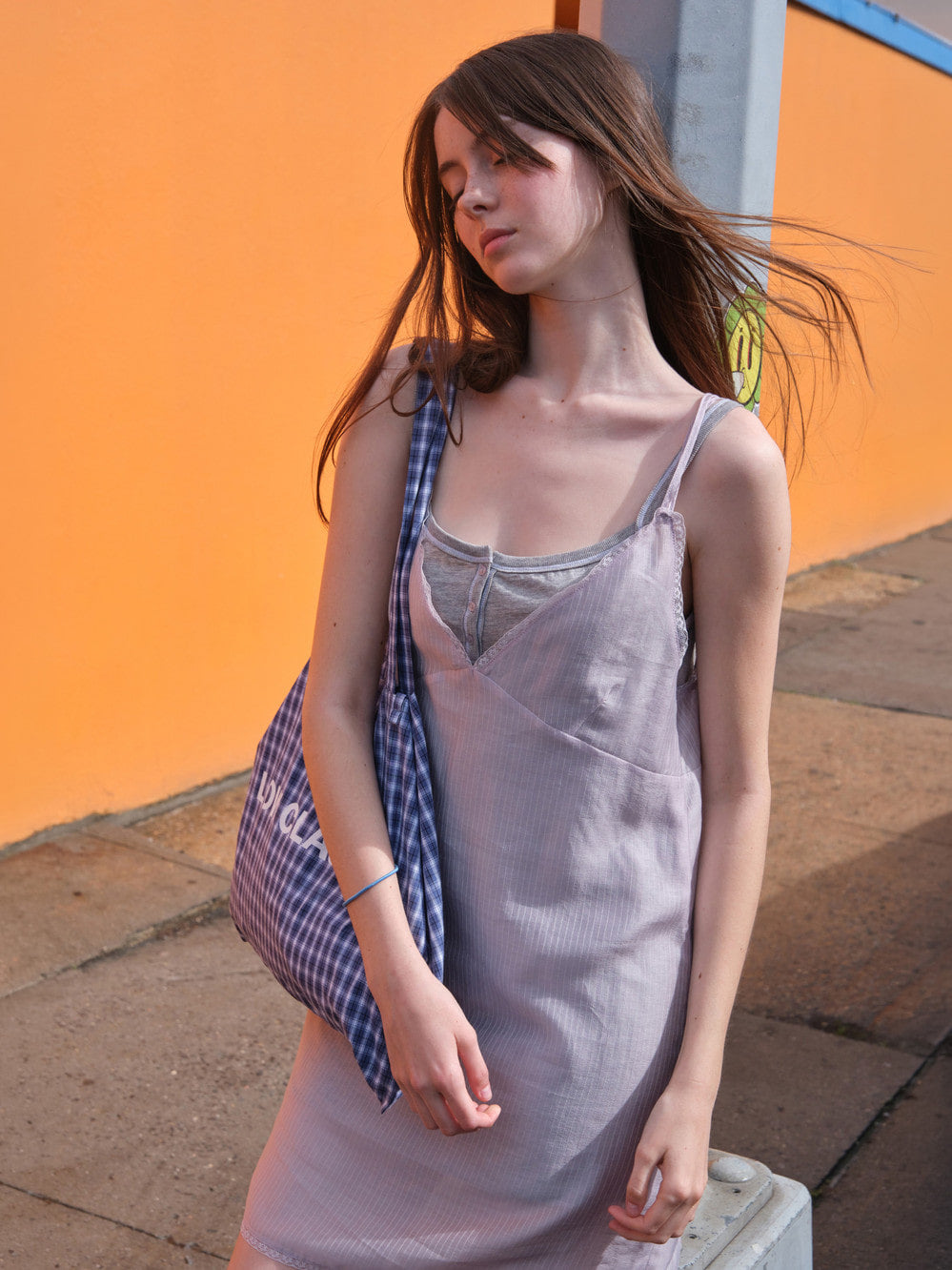 Low Classic Sheer Mini Dress Lilac