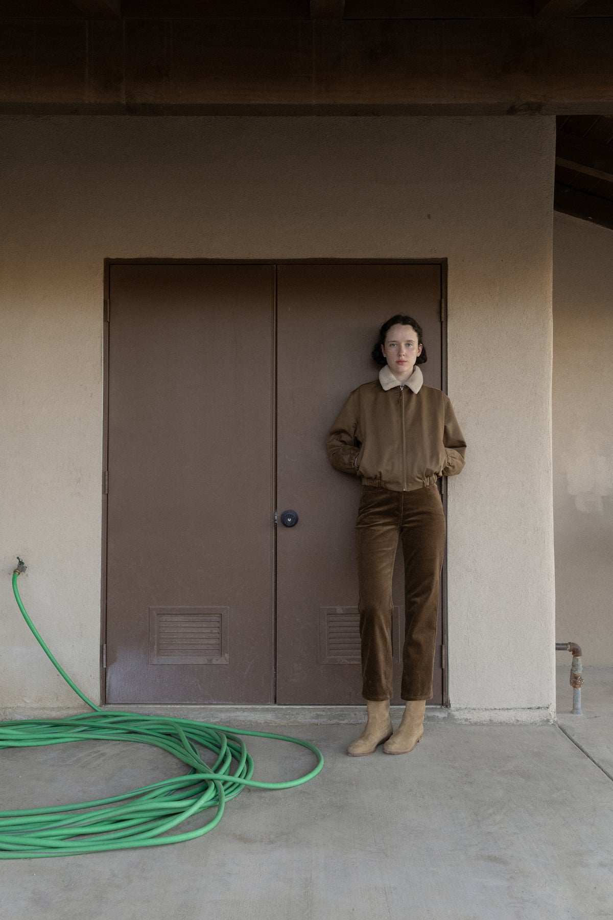 Nothing Written Jason cotton blouson (Brown)