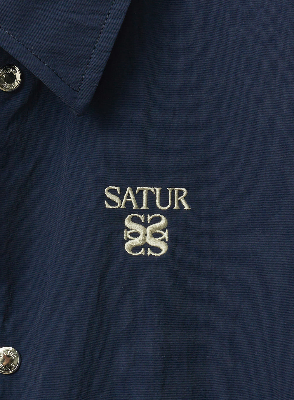 [satur] (W) Teo Nylon Coach Jacket - Navy