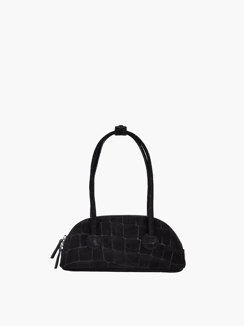 Margesherwood Bessette Shoulder black croc-effect suede