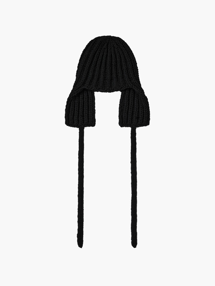 MARGESHERWOOD Handmade Earflap Beanie black