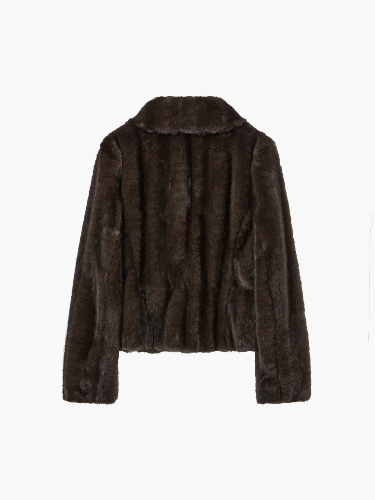 Margesherwood Fitted Faux Fur Jacket brown