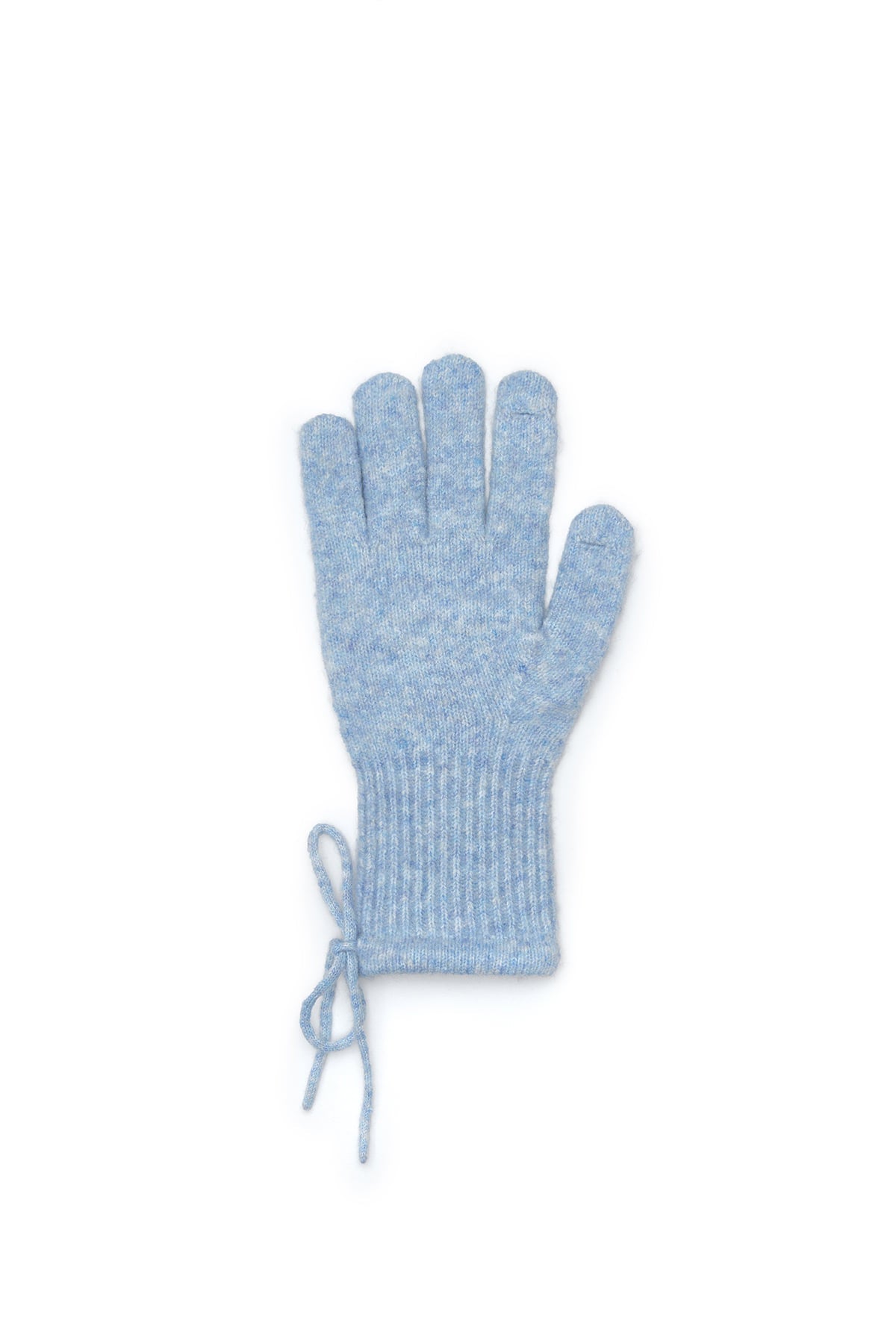 Matinkim Ribbon Finger Hole Gloves IN Light Blue