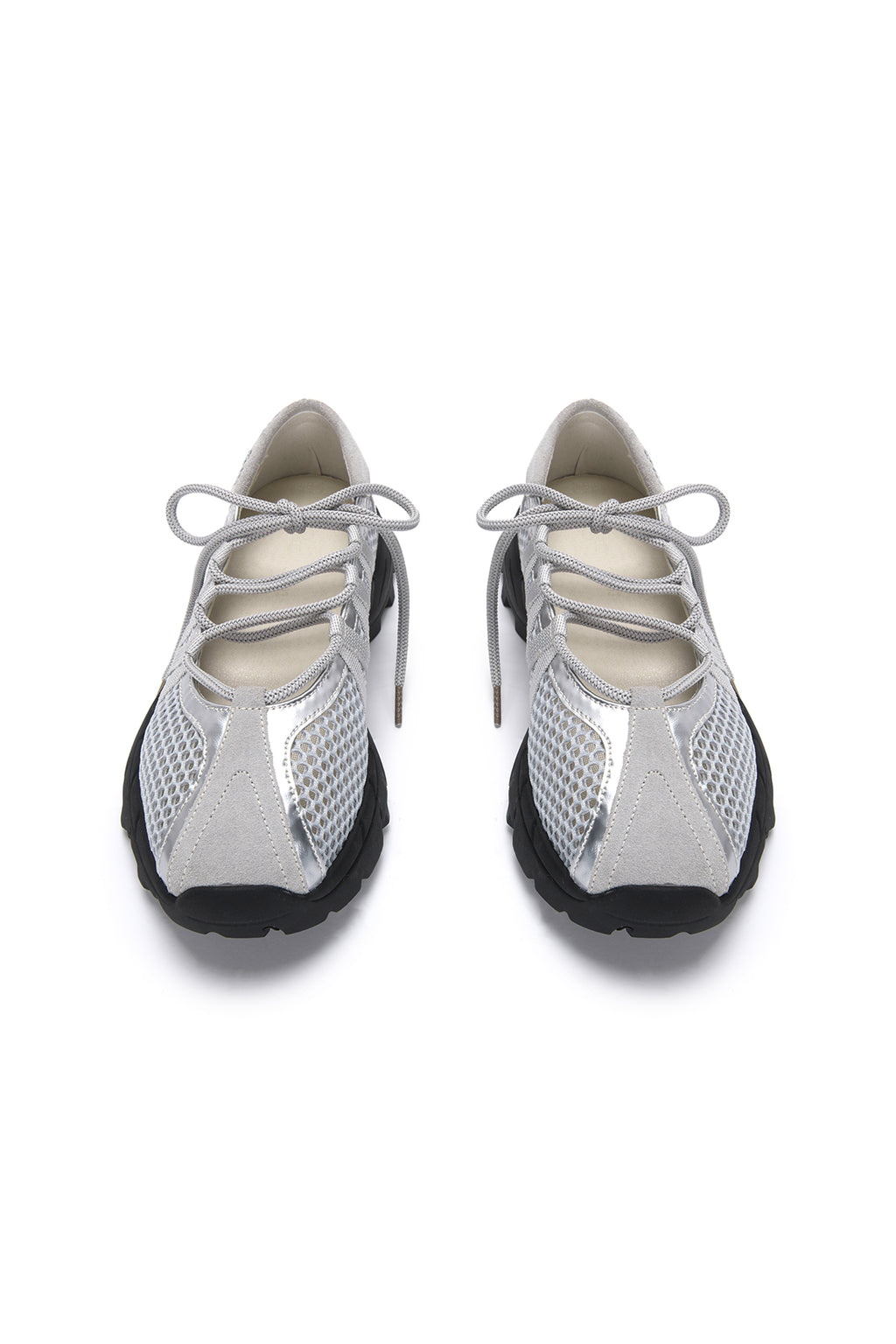 Matinkim Mesh Ballet Sneakers IN Silver