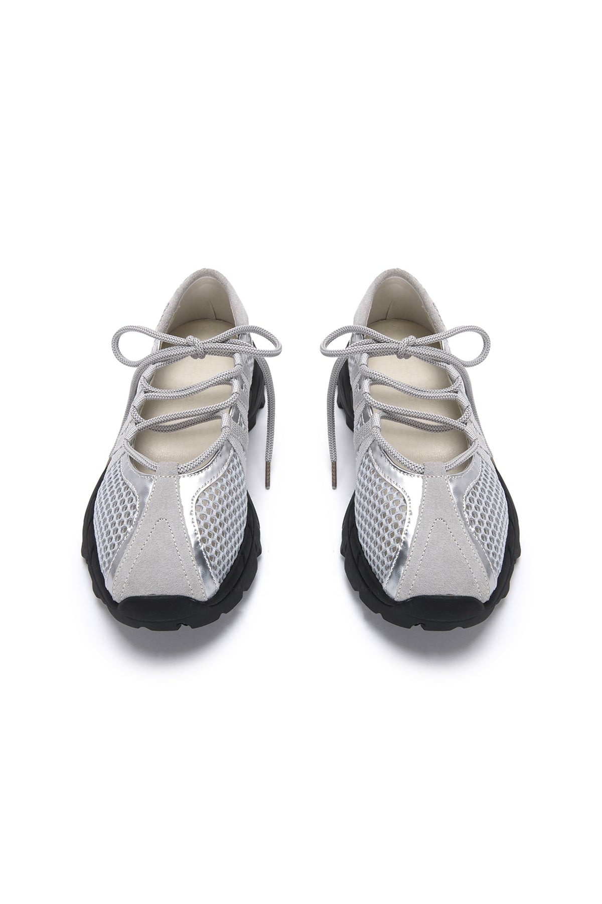 Matinkim Mesh Ballet Sneakers IN Silver