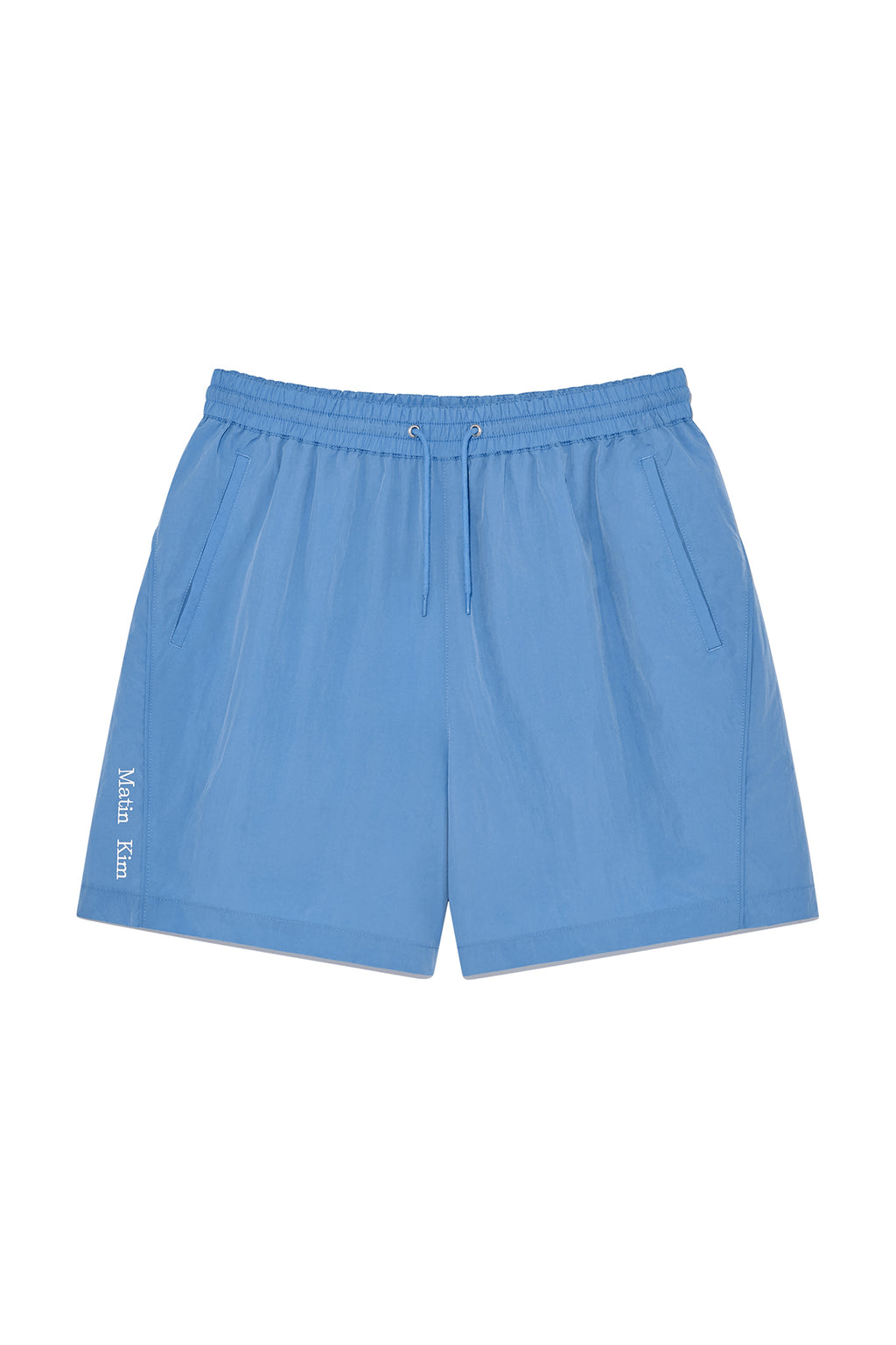 Matinkim Mesh Nylon Shorts For Men IN Light Blue