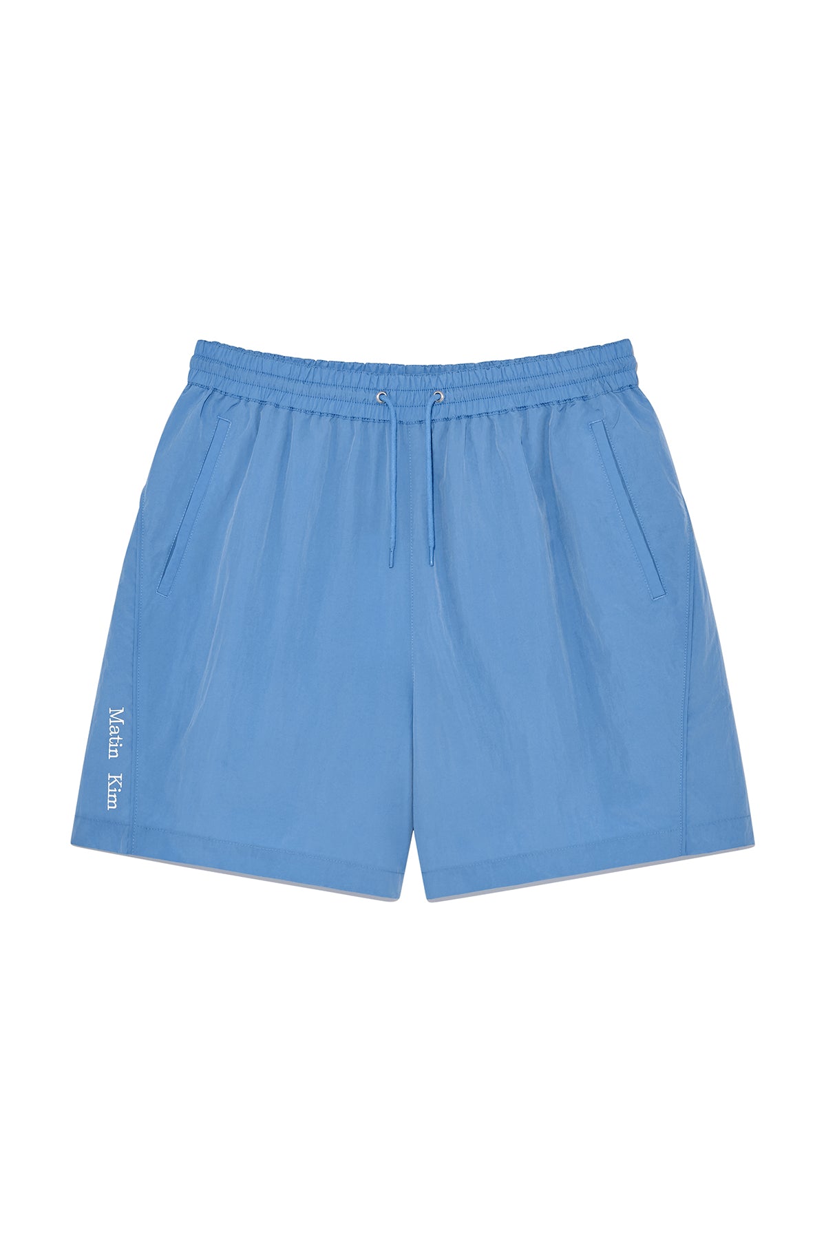 Matinkim Mesh Nylon Shorts For Men IN Light Blue