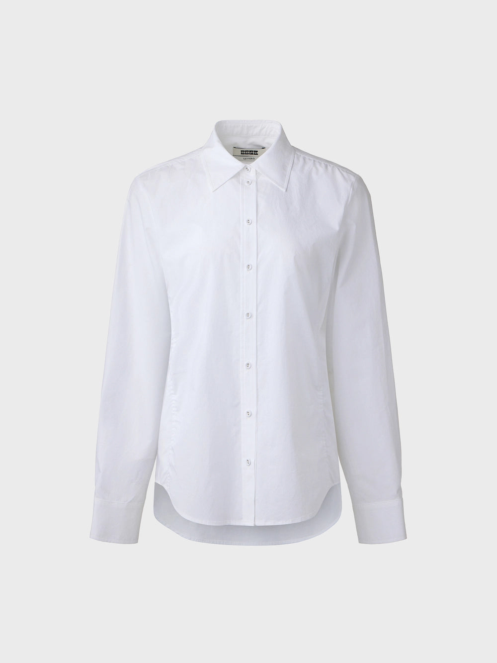 EENK Curved Shirring Shirt - White