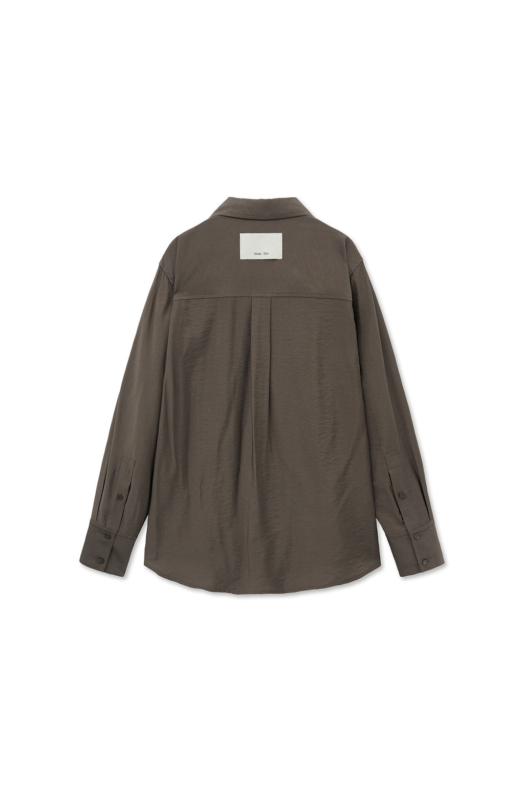 [matinkim] POCKET LINE POINT SHIRT IN BROWN
