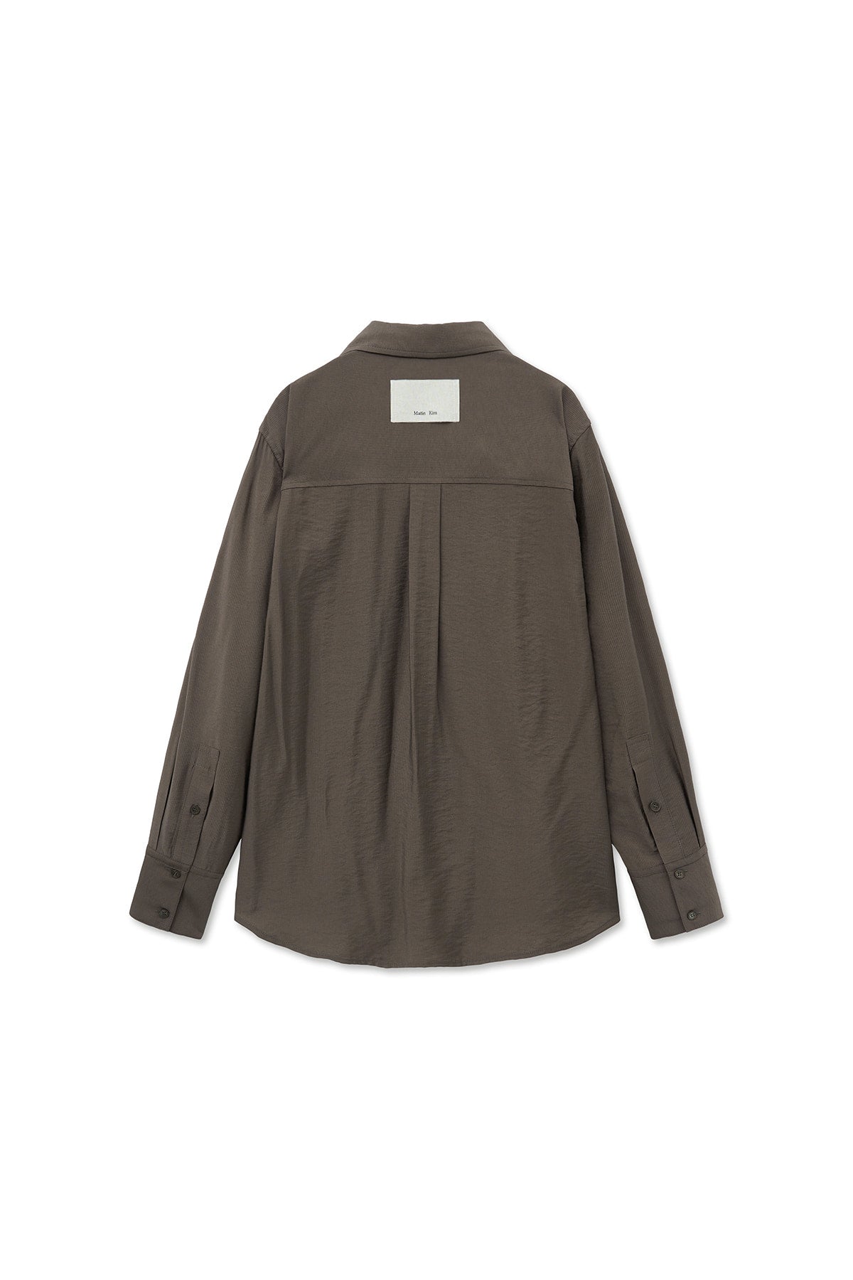 [matinkim] POCKET LINE POINT SHIRT IN BROWN