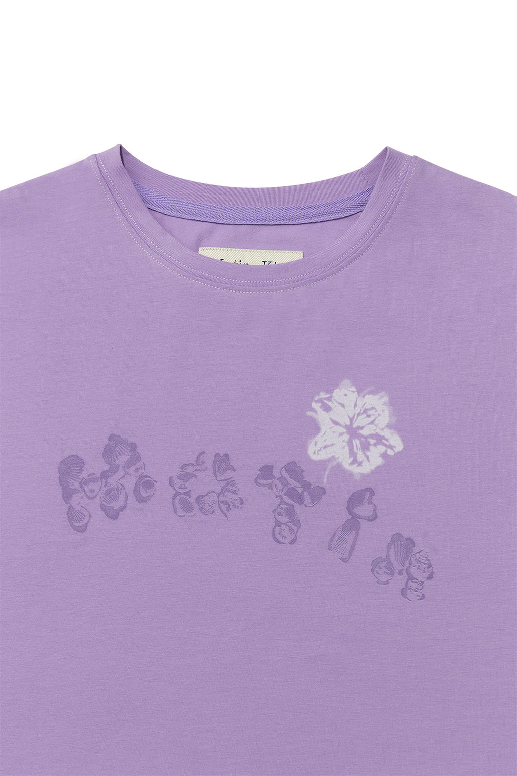 [matinkim] BUBBLY GRAPHIC PRINTING TOP IN LILAC