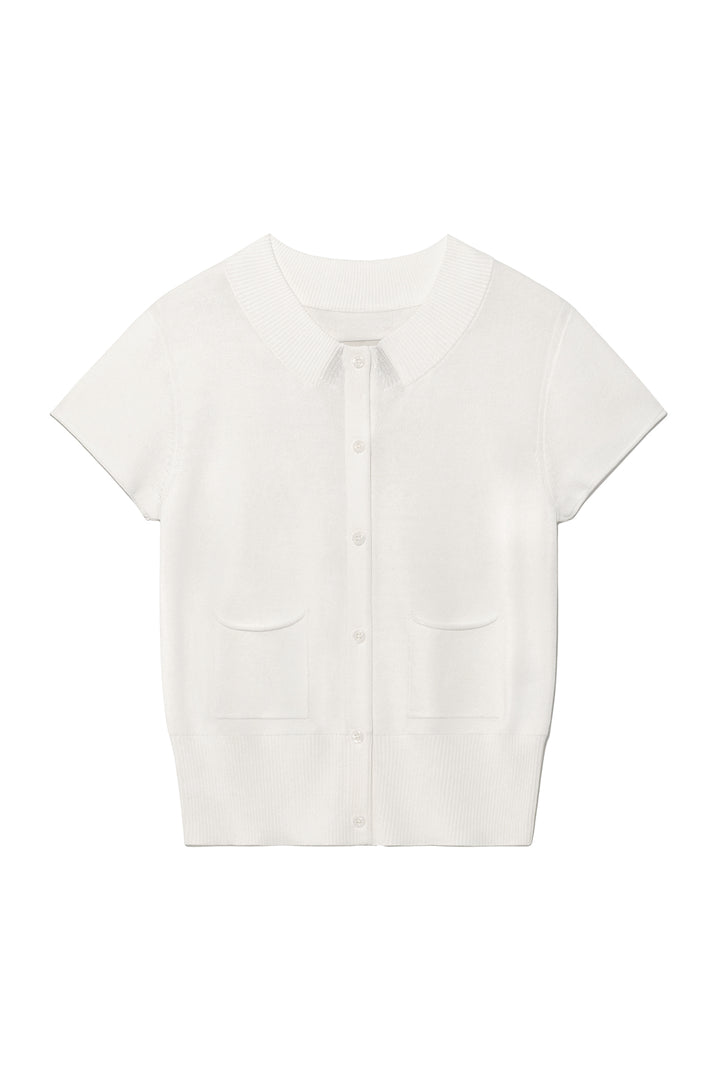 Matinkim Pocket Point Half Cardigan In Ivory