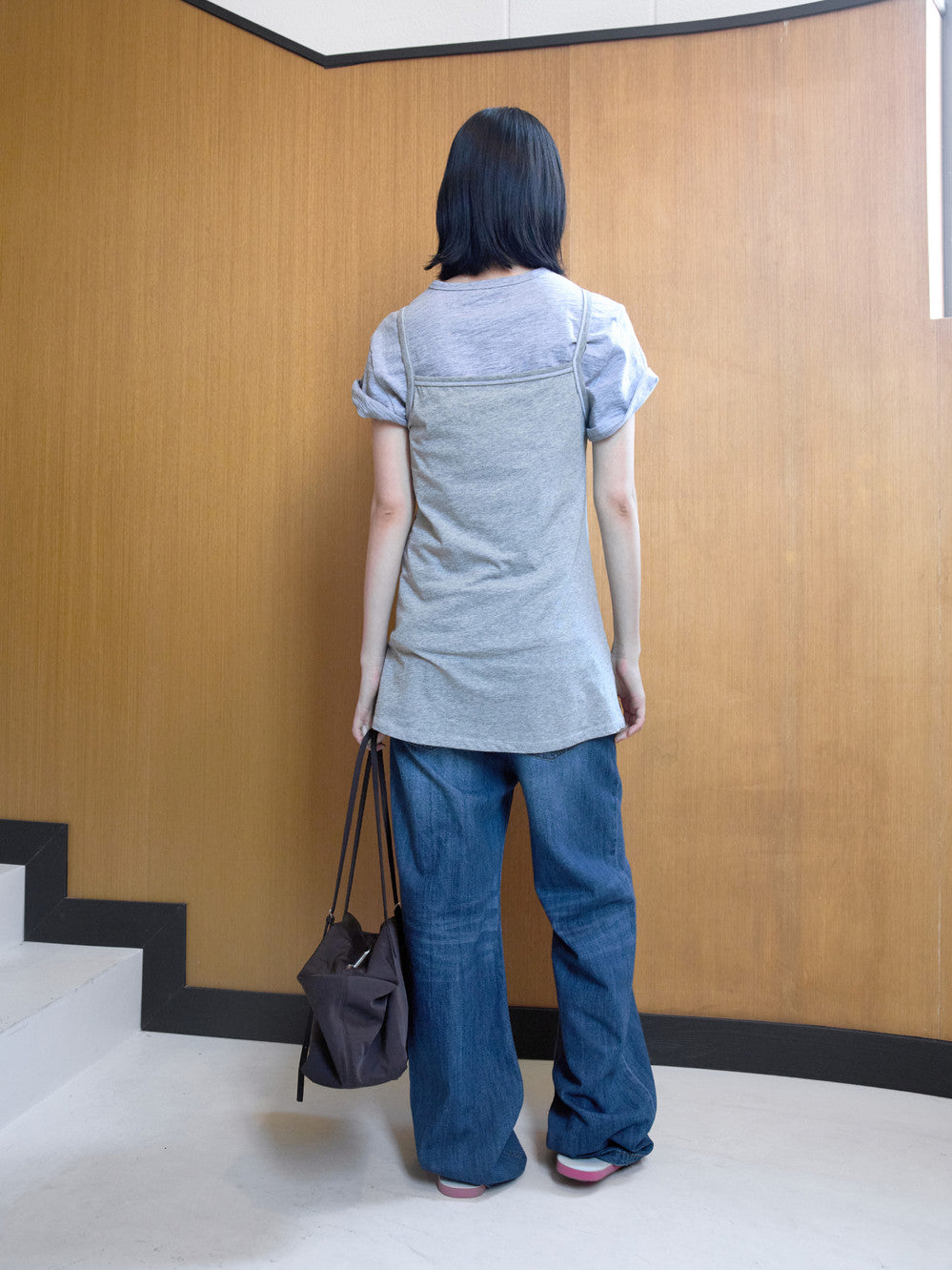 Low Classic Camisole Jersey Dress Melange Grey