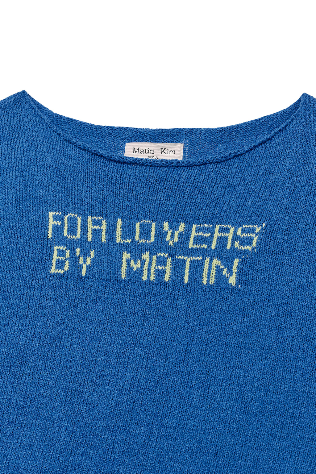 [matinkim] FOR LOVERS PUNCHING POINT PULLOVER IN LIGHT BLUE