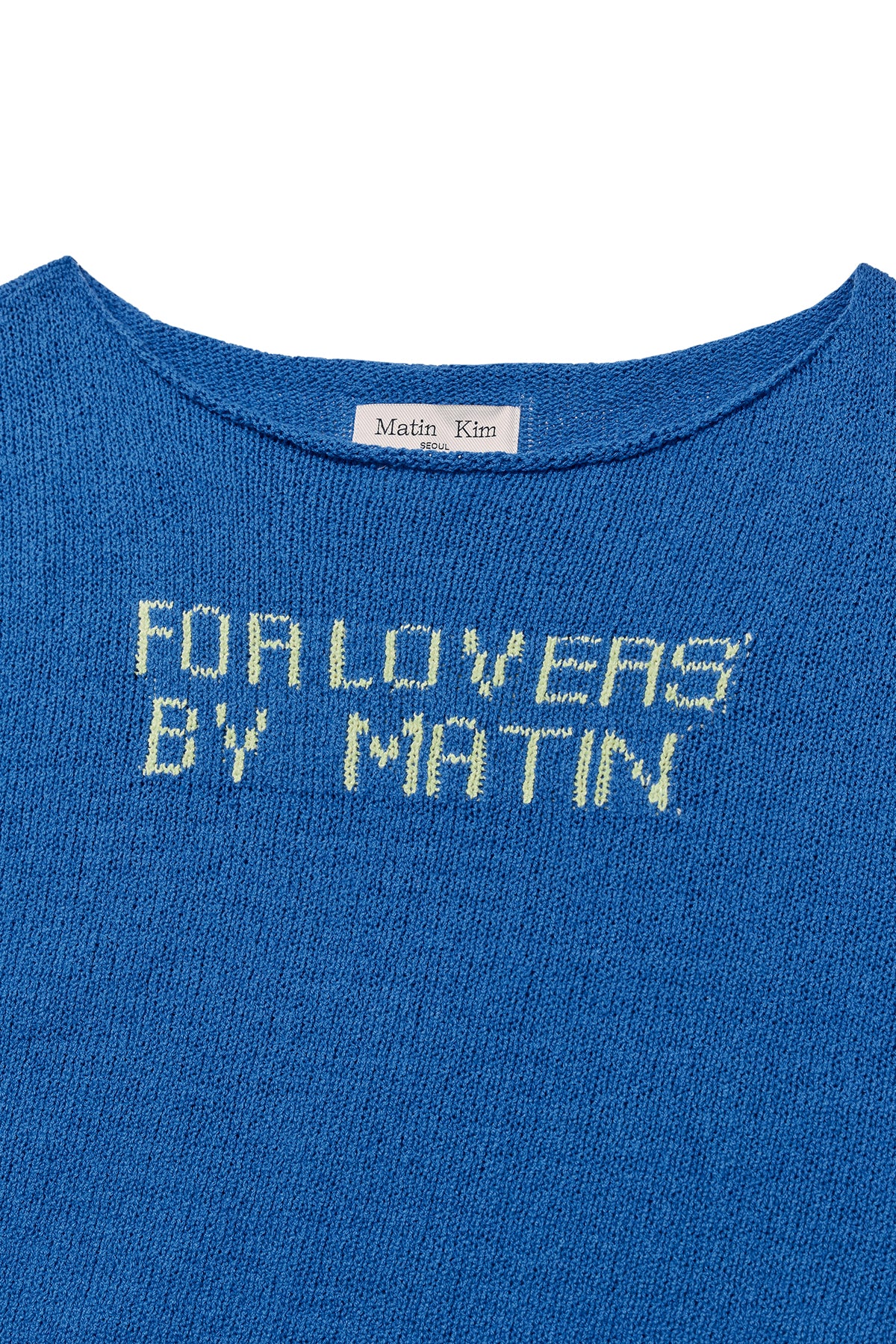 [matinkim] FOR LOVERS PUNCHING POINT PULLOVER IN LIGHT BLUE