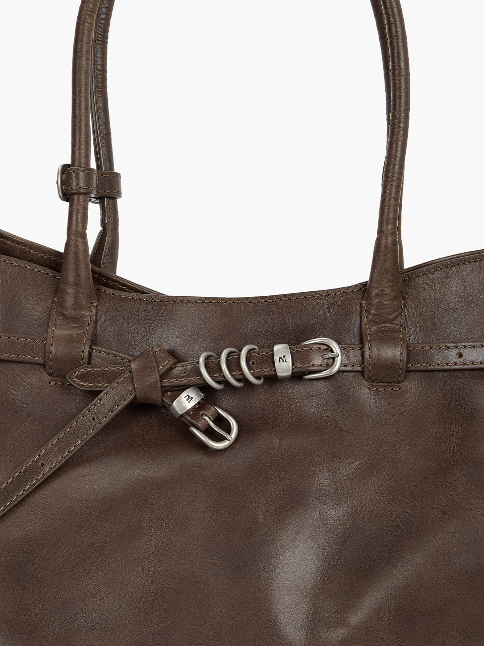 Margesherwood Grandma Used Bag Large washed brown pull-up