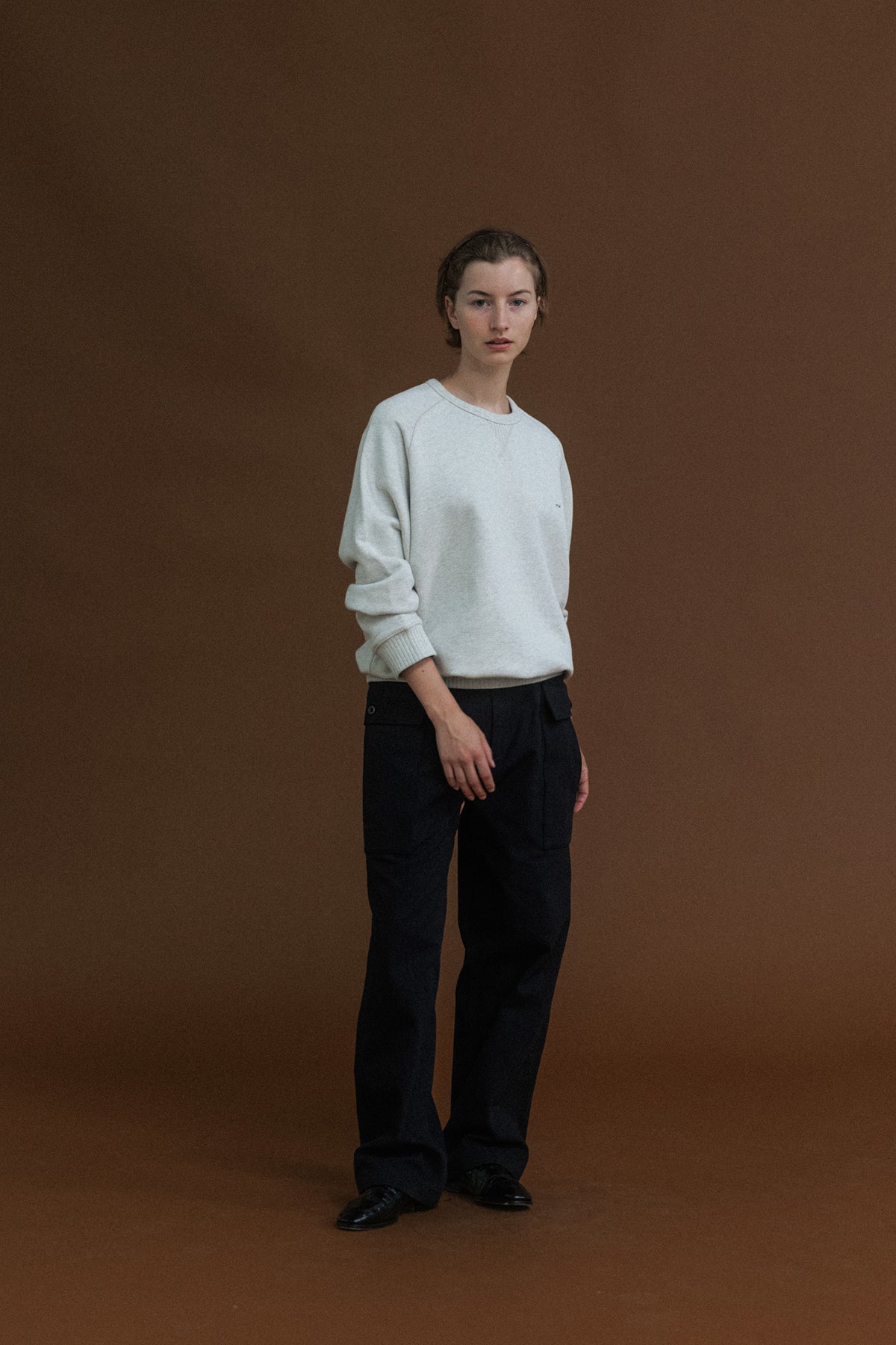 Nothing Written Vintage cotton sweatshirt (Melange gray)