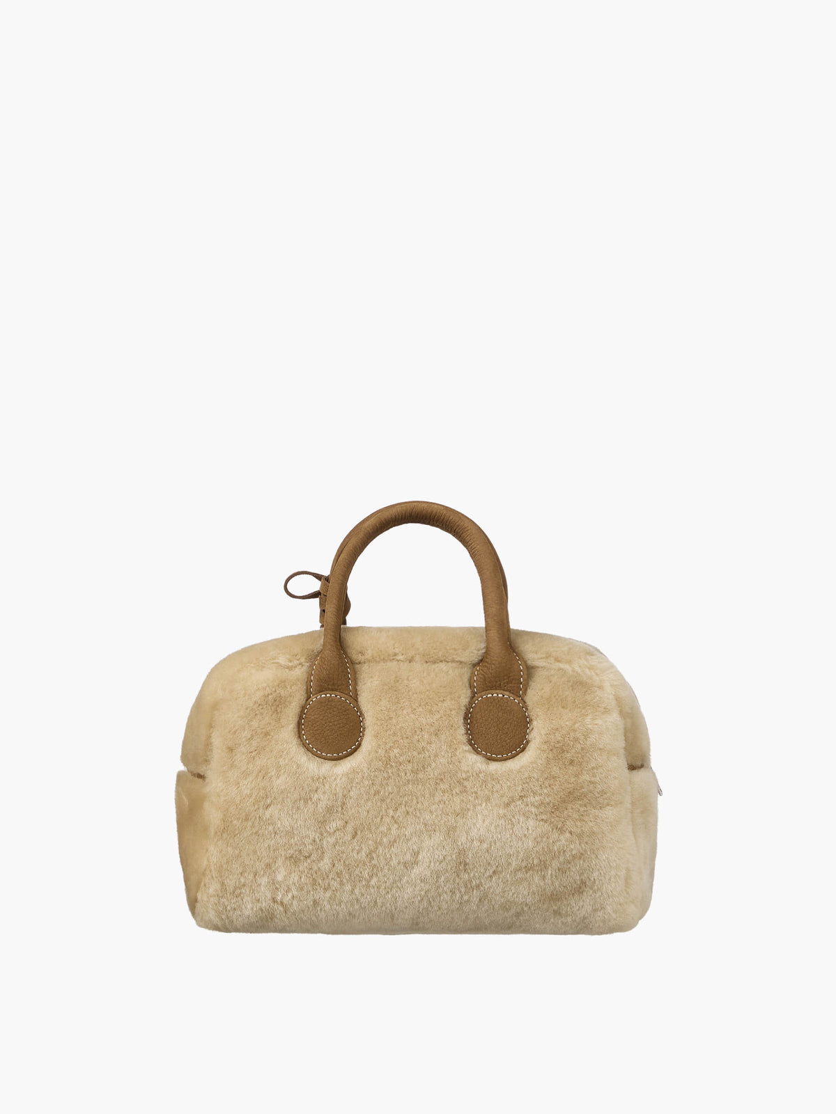 Margesherwood Soft Bowling beige shearling+chestnut nubuck