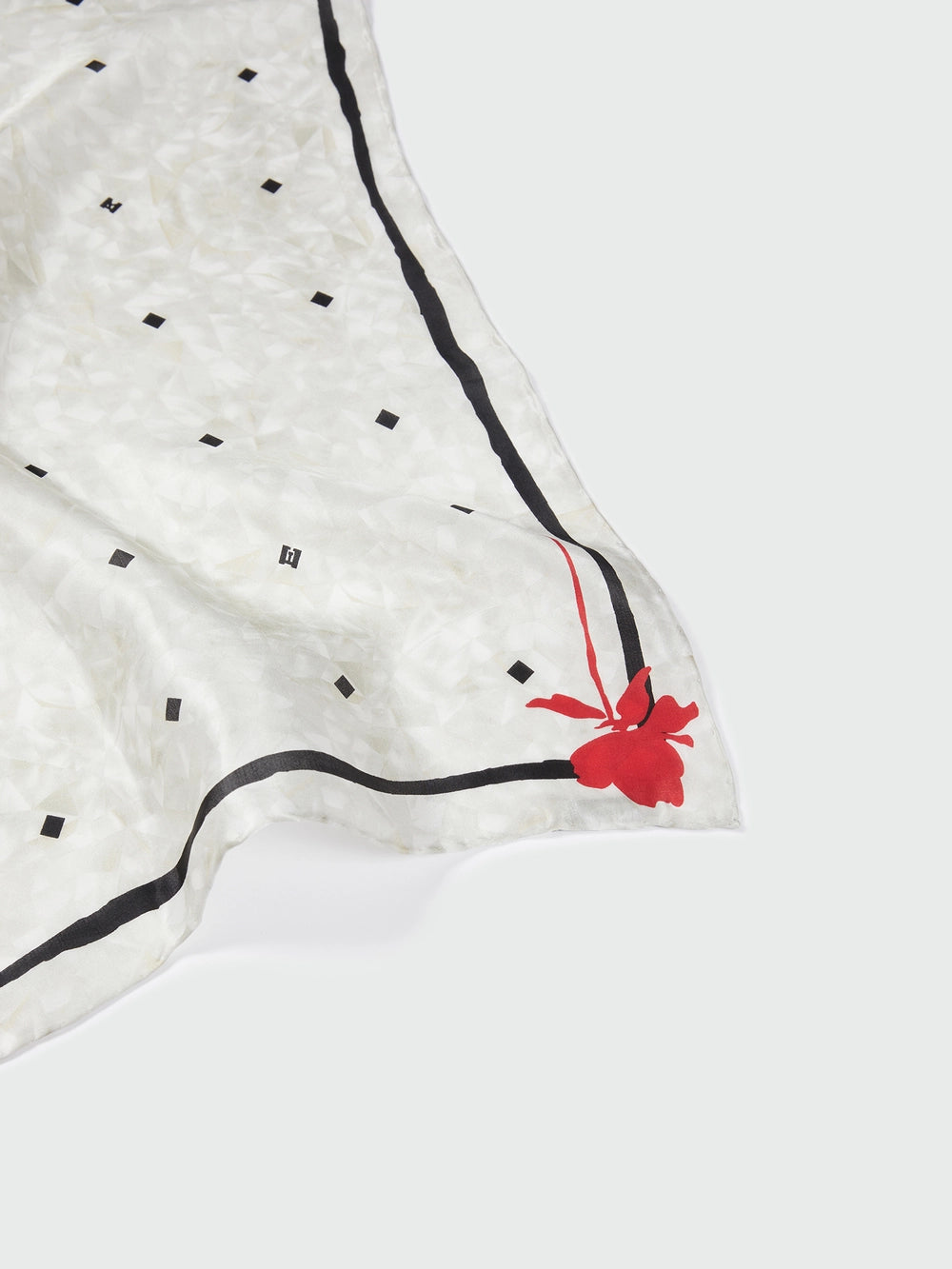 EENK Rose Printing Silk Scarf - Ivory