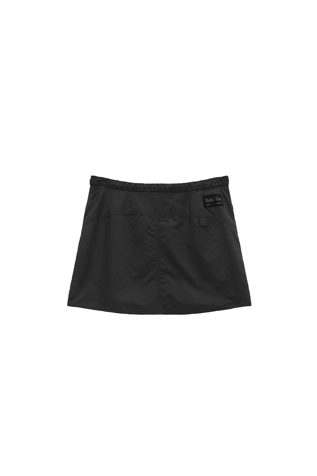 [matinkim] DOUBLE ZIPPER POINT BANDING MINI SKIRT IN CHARCOAL