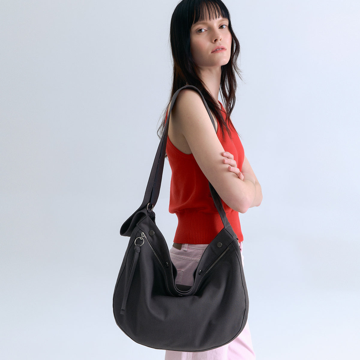 Vunque Perfec Button Up Rider Hobo L Stone Grey
