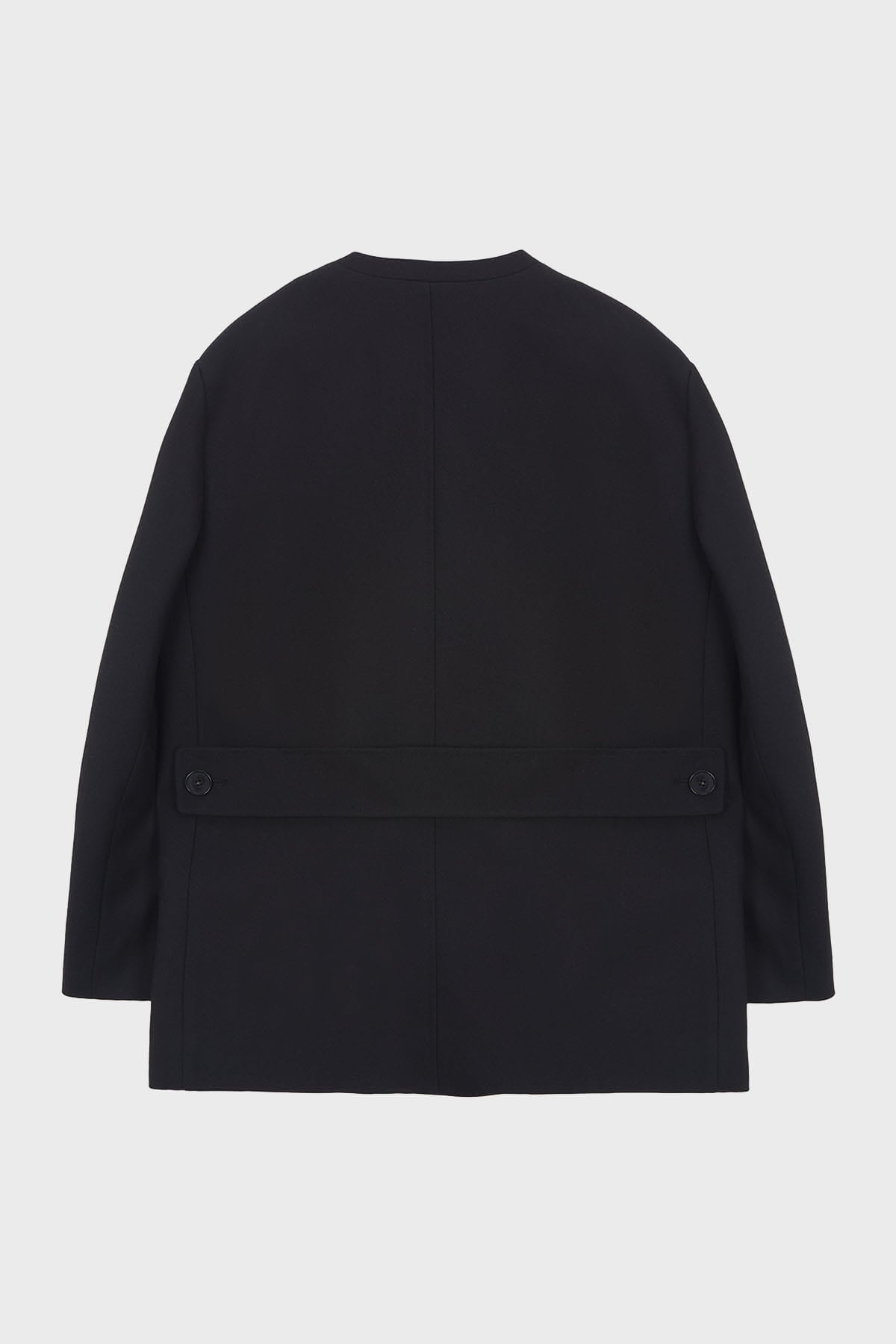 Matinkim Collarless Oversize Jacket IN Black