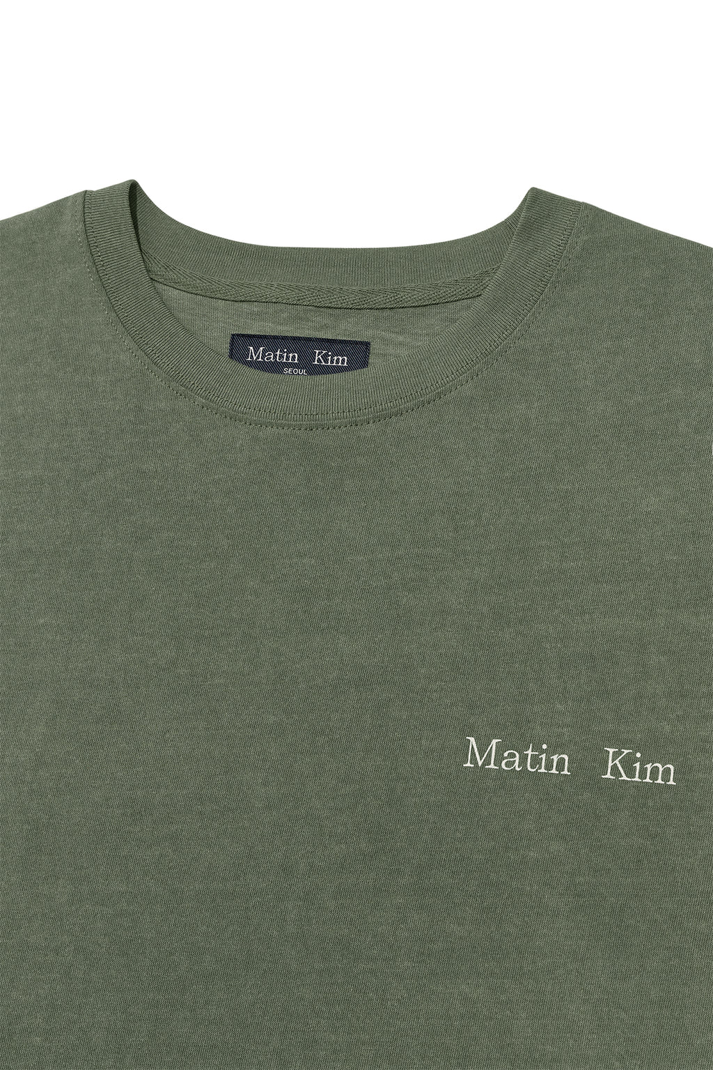 Matinkim Vintage Washed Logo Top For Men IN Khaki
