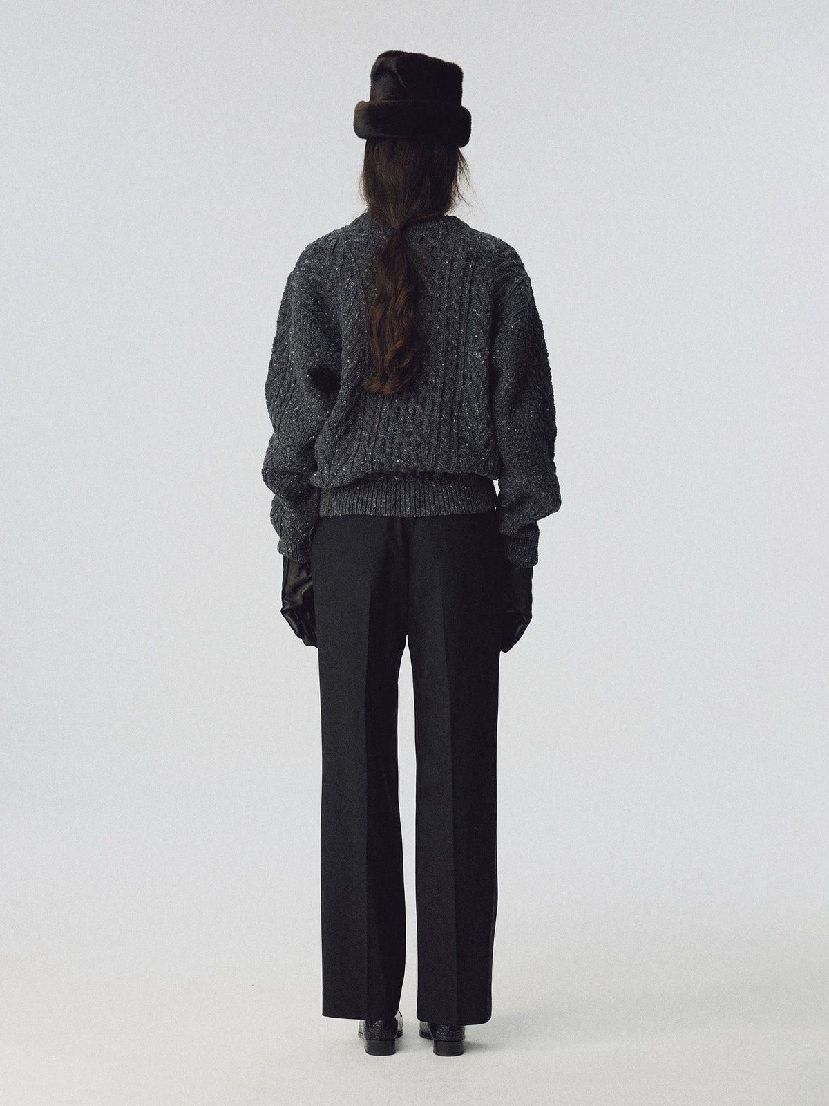 Nothing Written Petico cable knit pullover (Mixed charcoal)