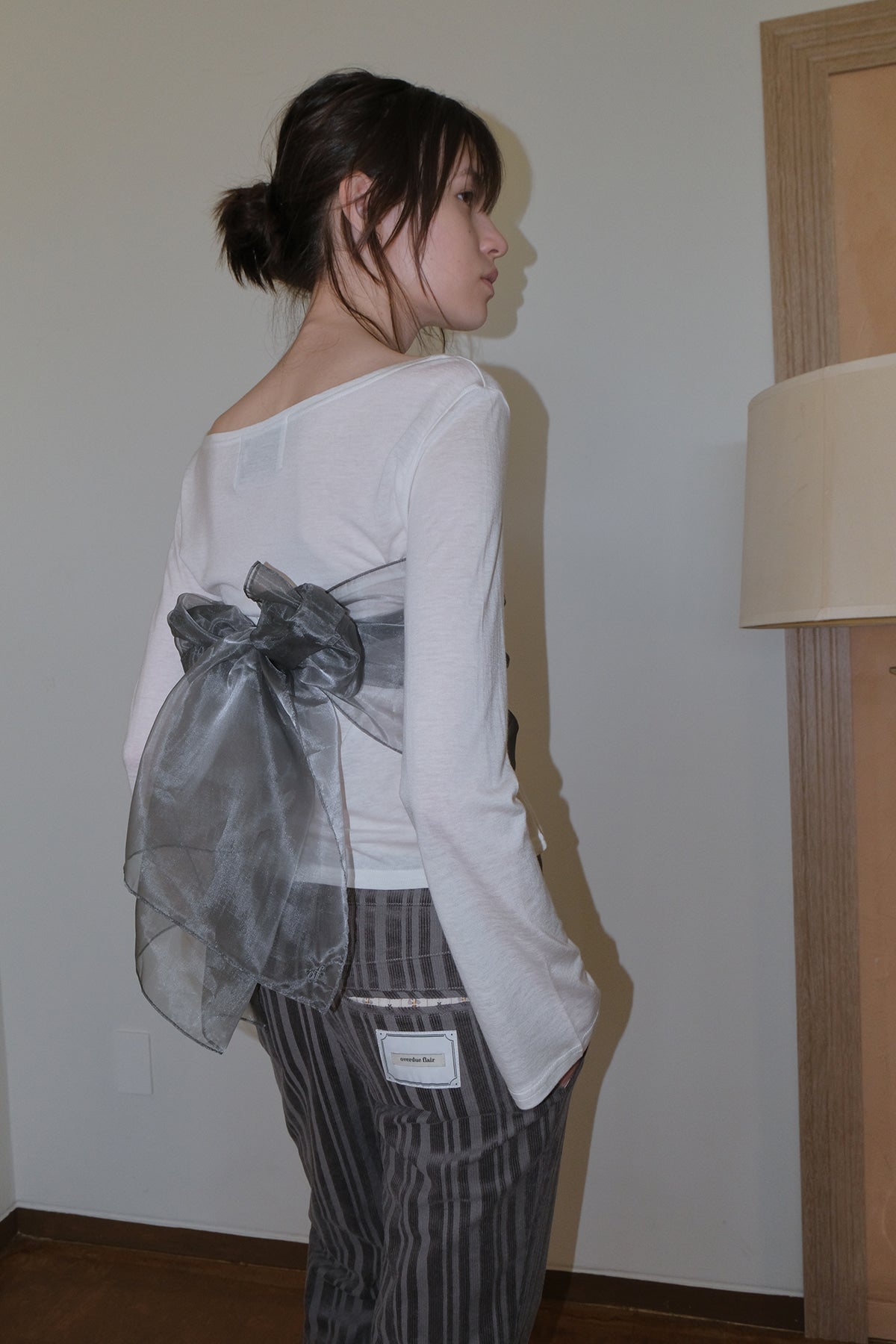 Overdueflair Sheer Organza Scarf Grey