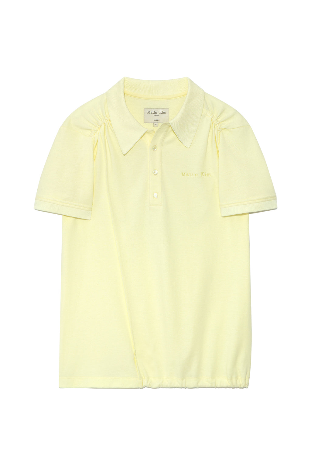 Matinkim Two Way String Point Pique Top IN Light Yellow