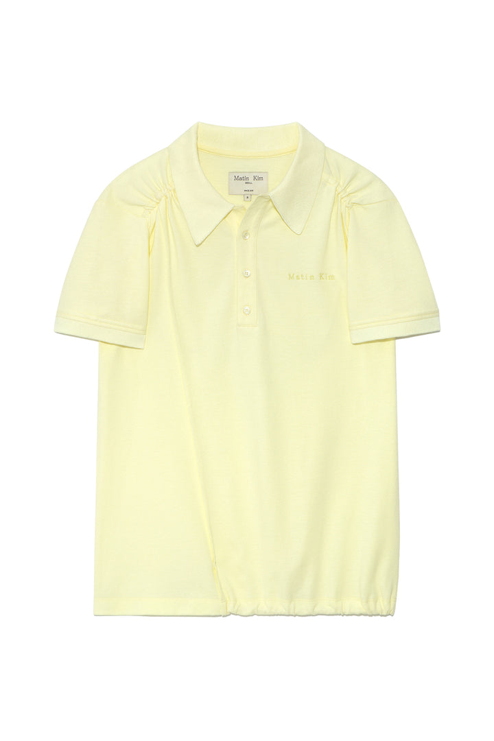 Matinkim Two Way String Point Pique Top IN Light Yellow