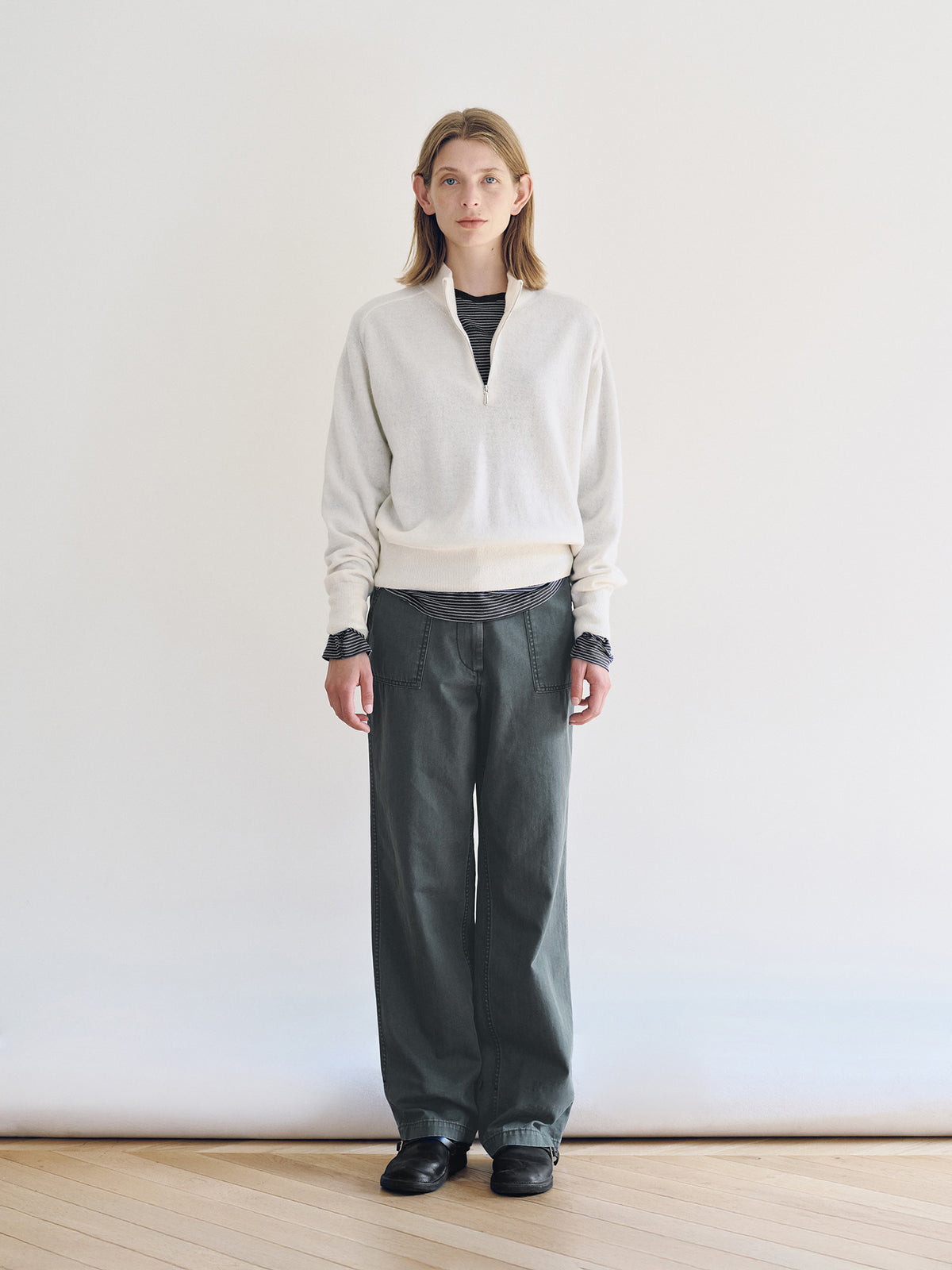 Nothing Written Lane Half Zip knit (Neutral)