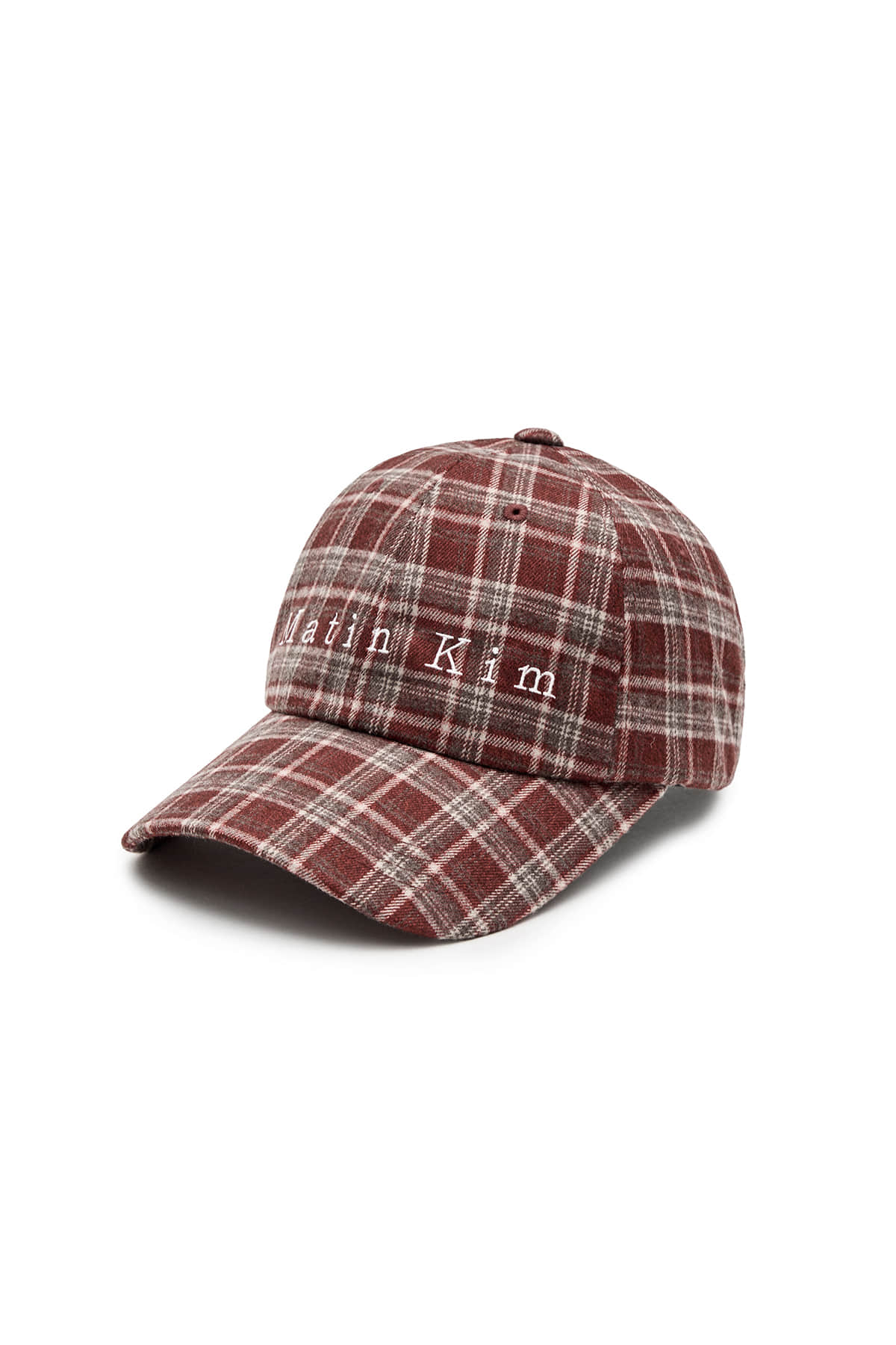 [matinkim] MATIN TYPO CHECK BALL CAP IN RED