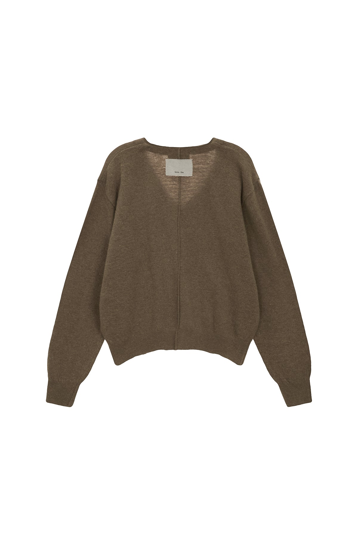 [matinkim] ARGYLE STITCH CARDIGAN IN KHAKI BROWN