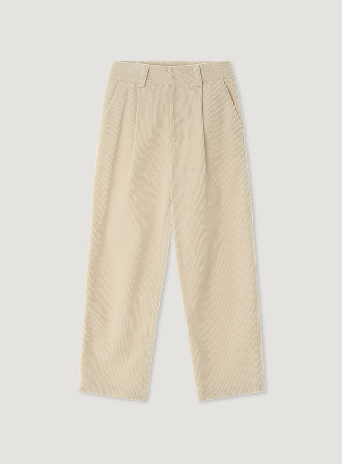 Mango Maniplease Corduroy Pintuck Pants