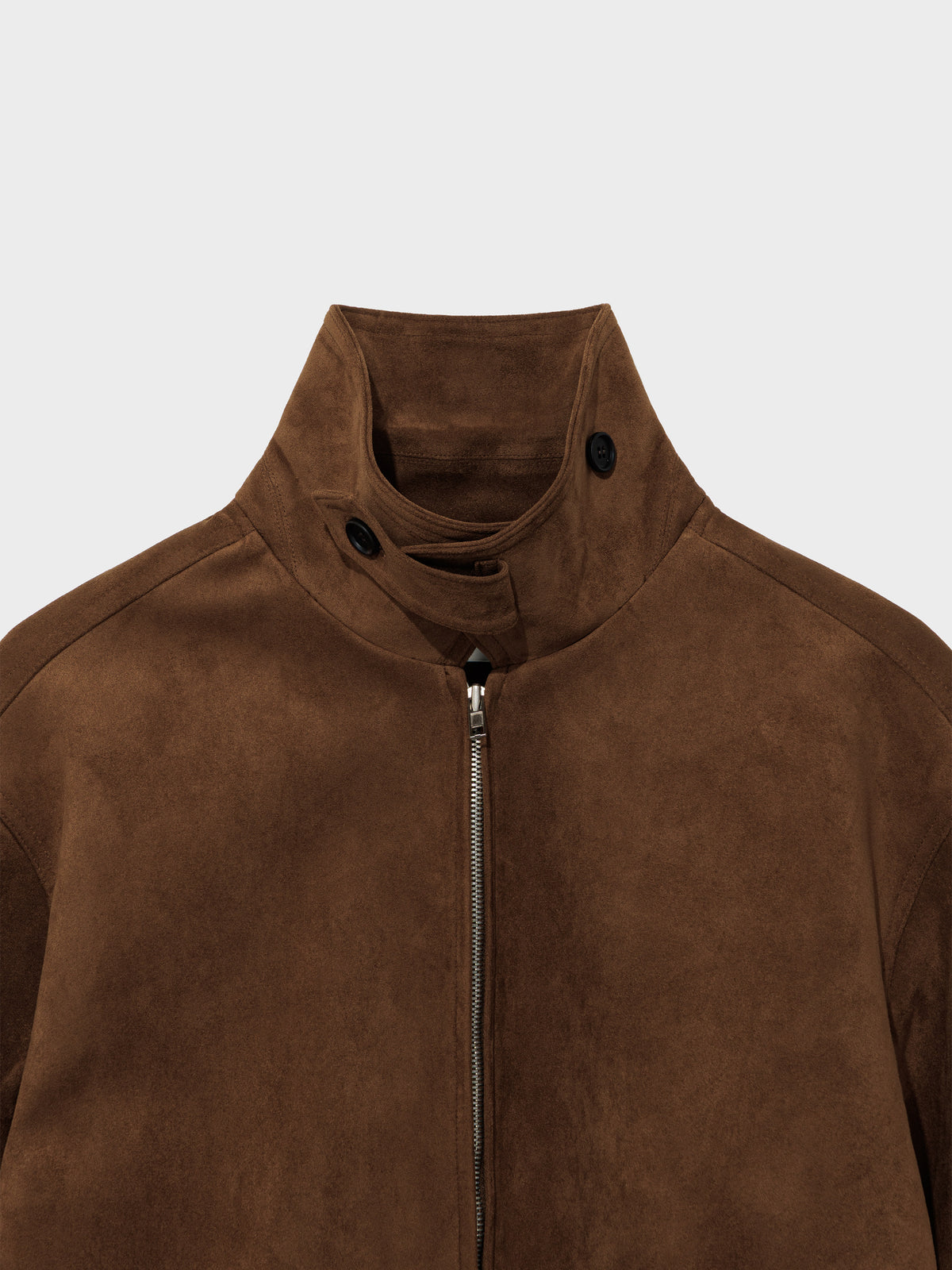 Low Classic Artificial Suede Zip-Up Blouson Camel