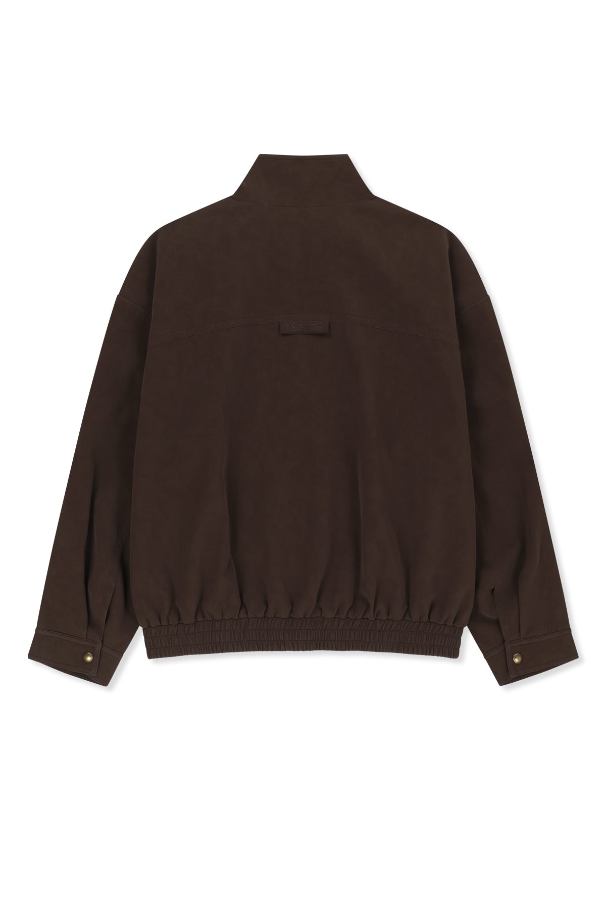 Matinkim Small Logo Faux Suede High Neck Jumper IN Brown