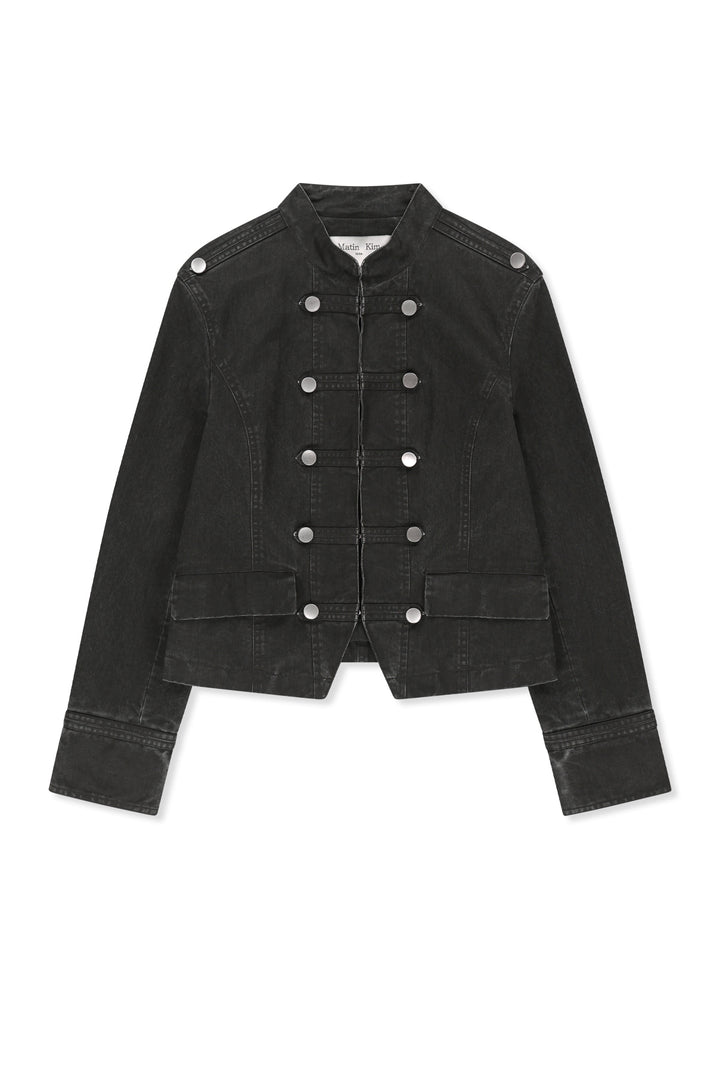 Matinkim Vintage Washed Napoleon Jacket IN Charcoal