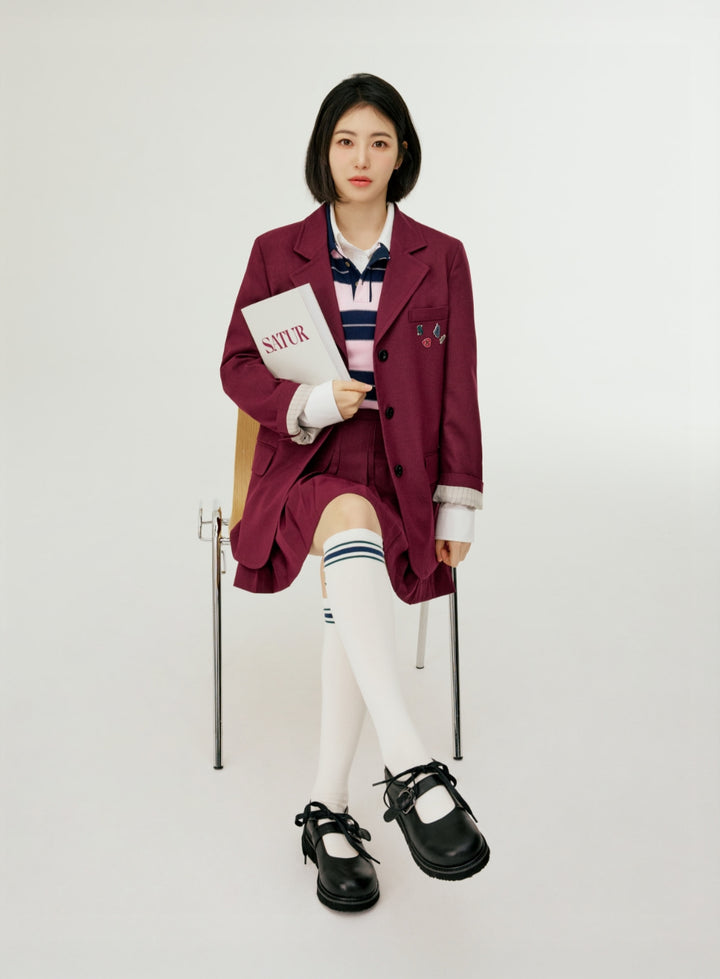 Satur Luna Strap Mary Jane Loafer - Black