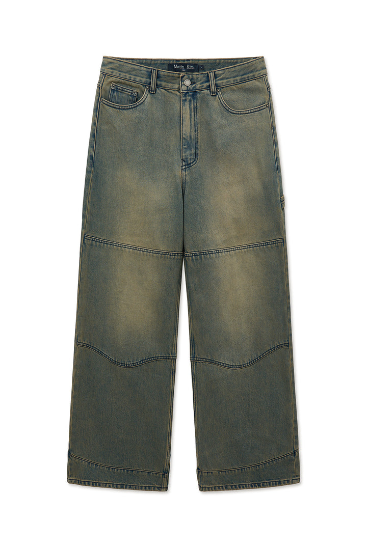Matinkim Western Detail Denim Pants For Men IN Blue