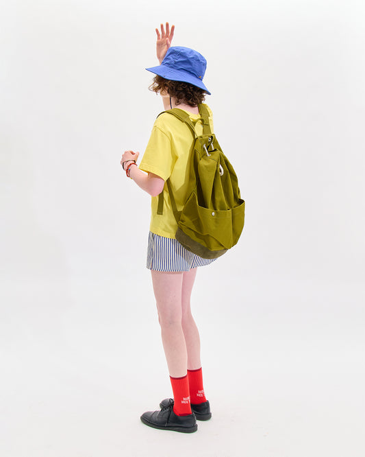 HS Canvas Duffle Backpack_Olive Green & Khaki