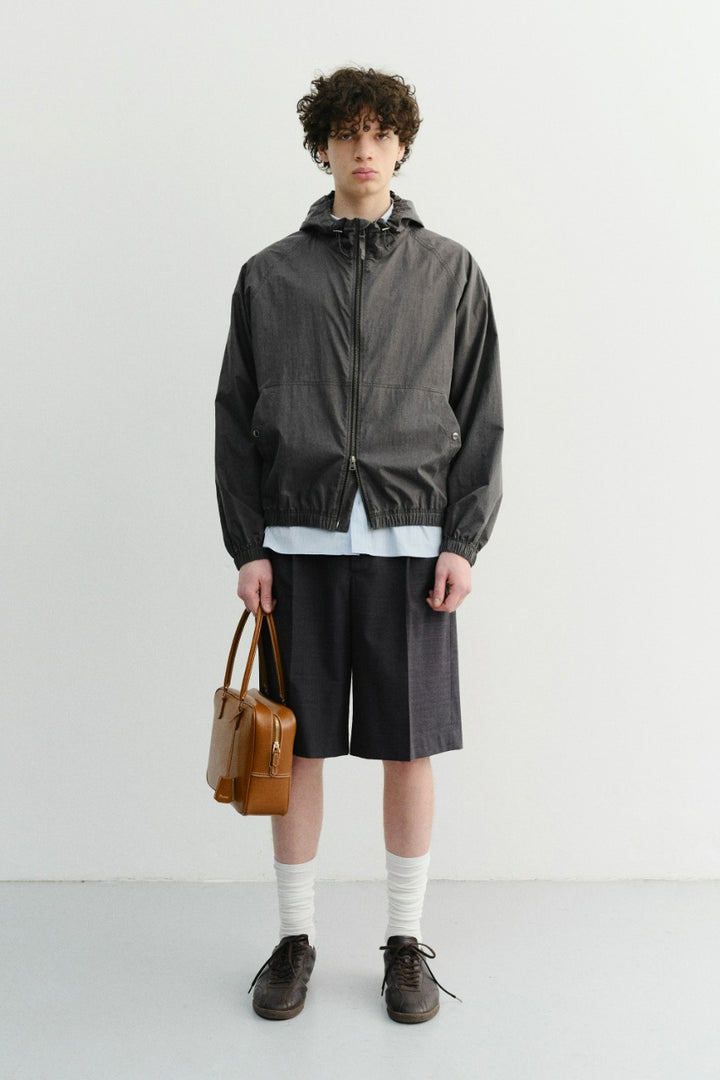 Dunst Pleated Bermuda Shorts Grey