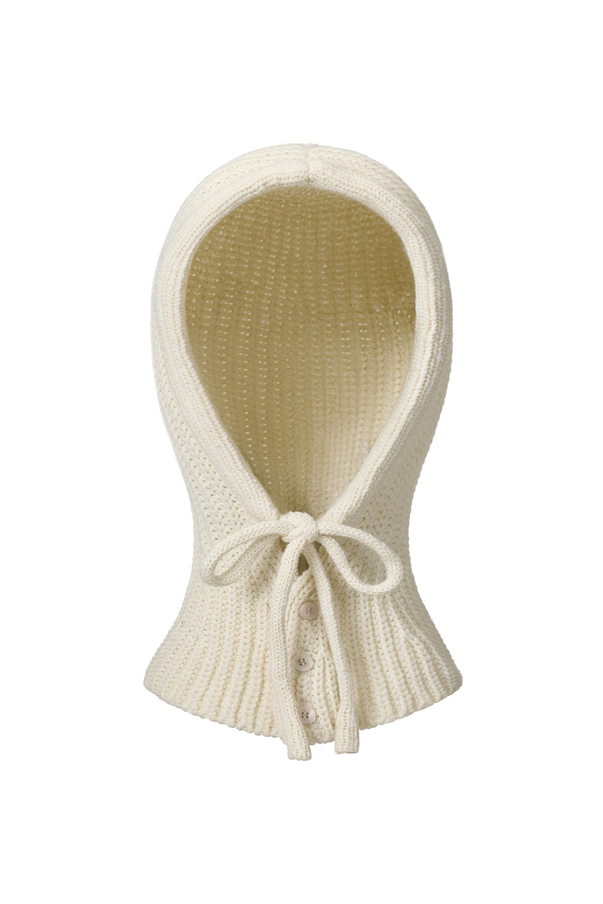 Emis Knit Cape Balaclava-Ivory