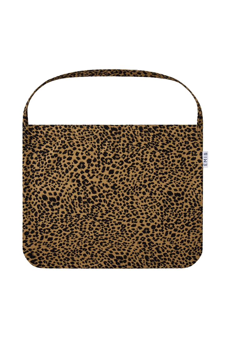 Emis 22Y Leopard Corduroy Eco Bag-Brown